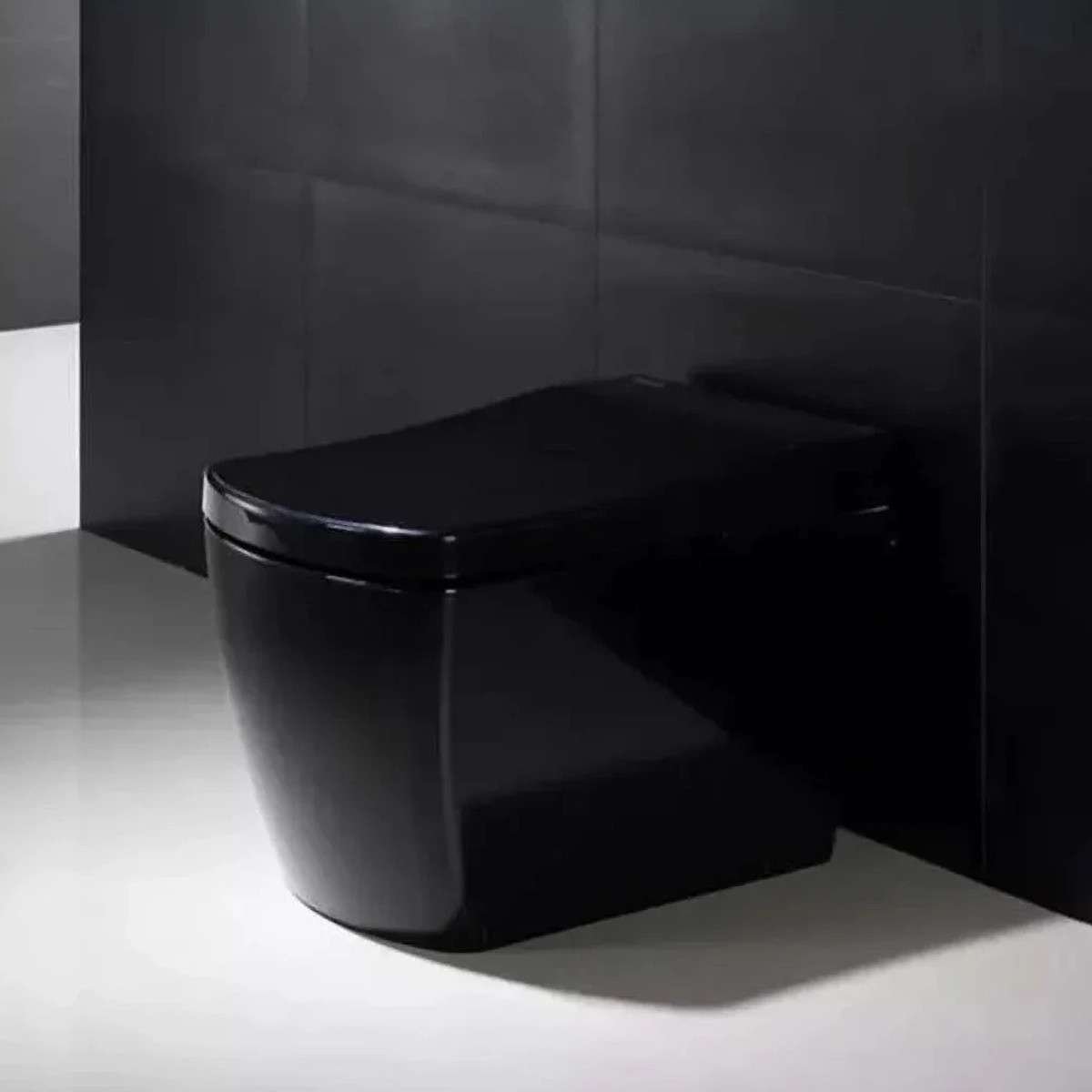 Toilette japonaise noire connectée lavante siège chauffant