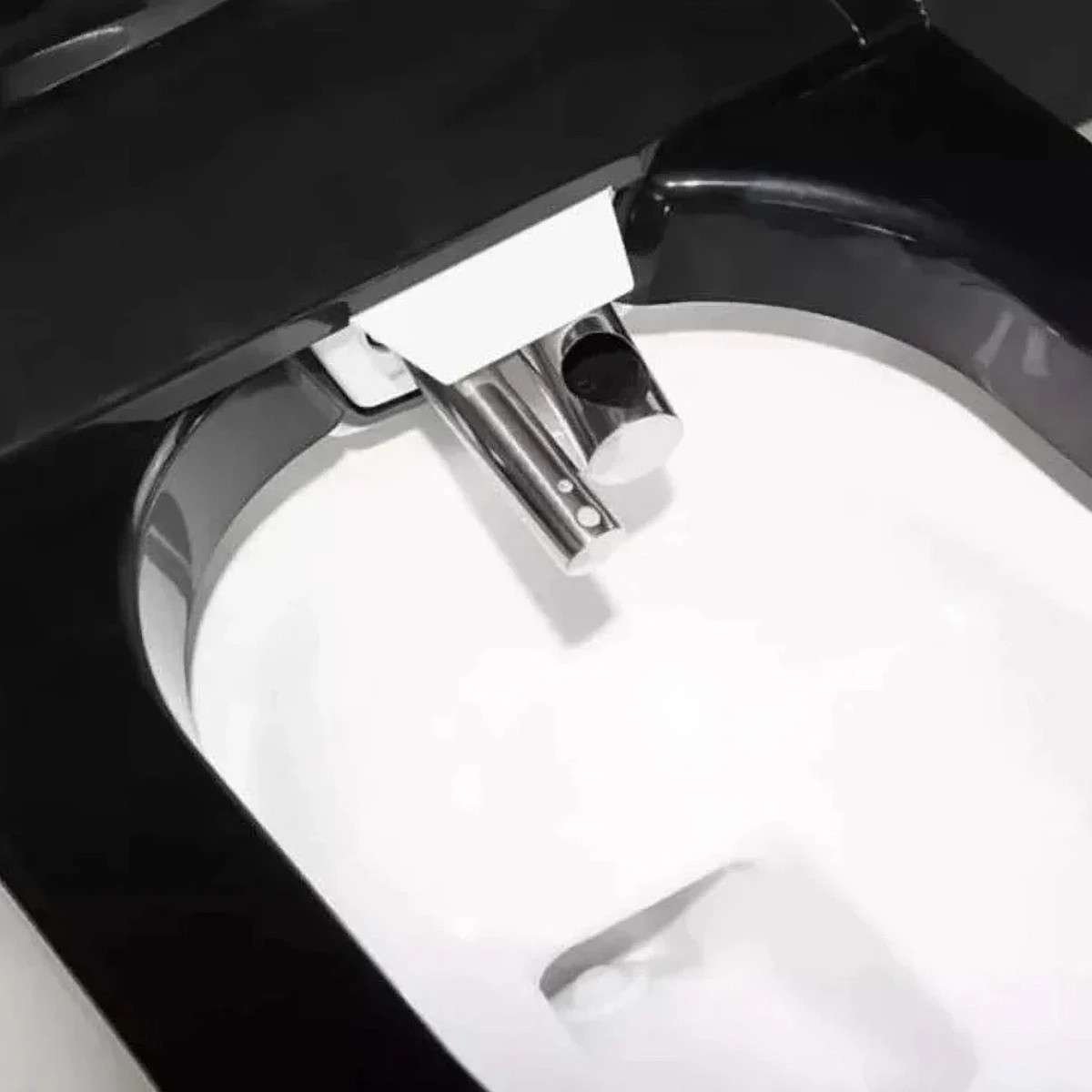 Toilette japonaise noire connectée lavante siège chauffant