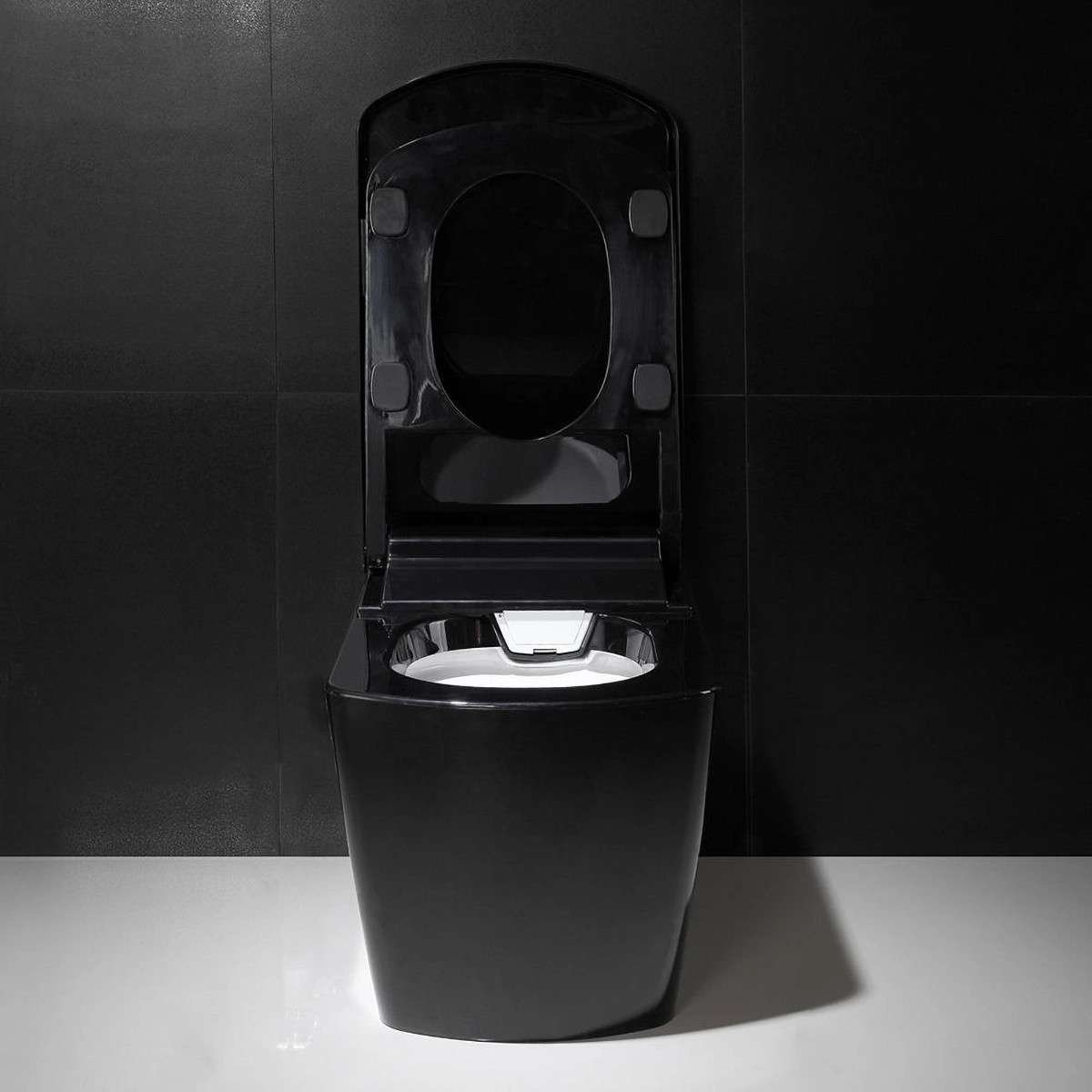 Toilette japonaise noire connectée lavante siège chauffant