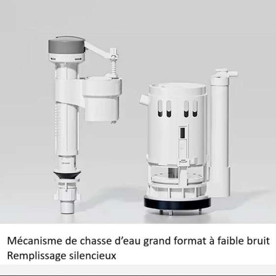 WC monobloc sans bride bleu | Soft-close | 3/6 L