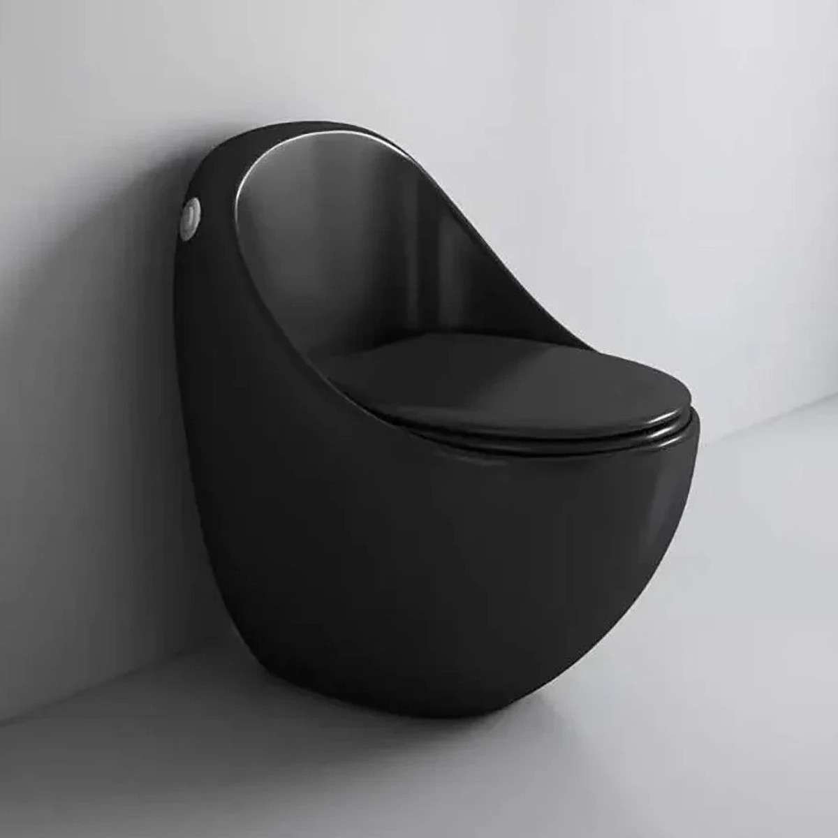 WC monobloc noir sans bride | Soft-close | Design moderne
