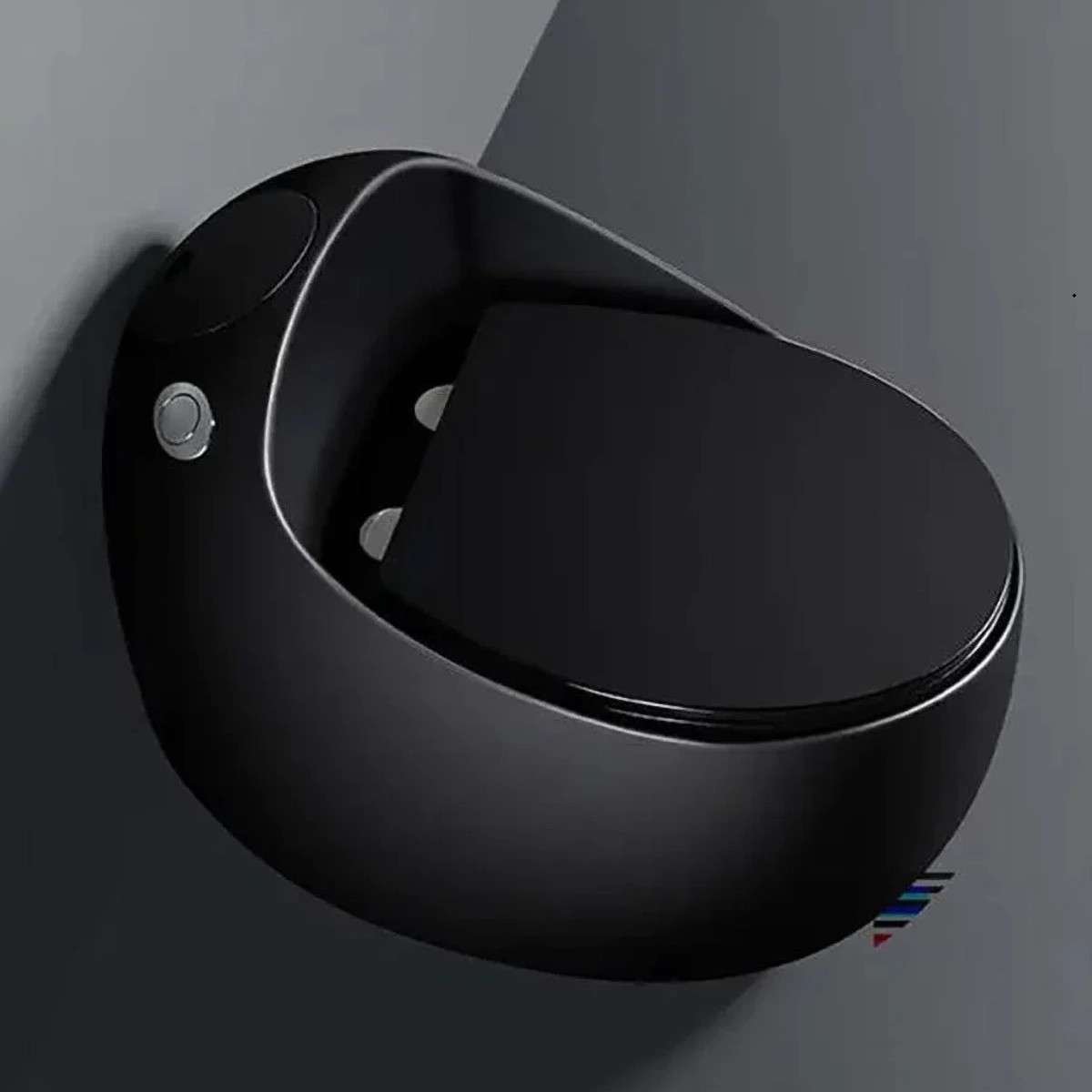 WC monobloc noir sans bride | Soft-close | Design moderne