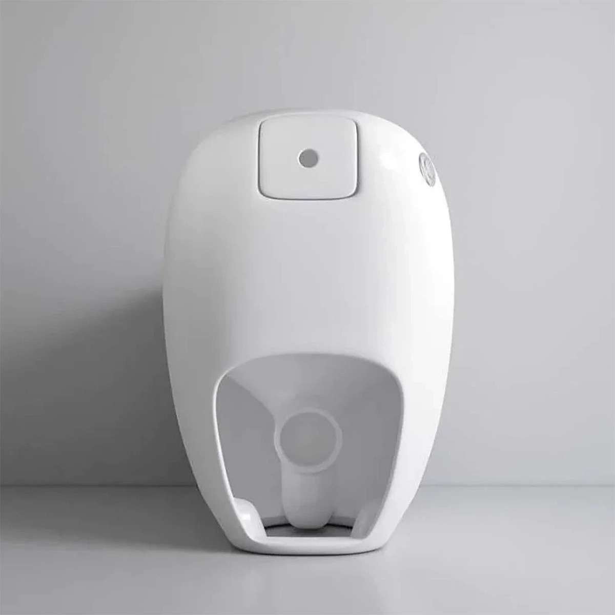 WC monobloc sans bride gris orange | Design moderne