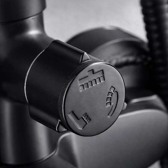 Colonne bain-douche noire – 4 fonctions, réglable 70–120 cm, laiton