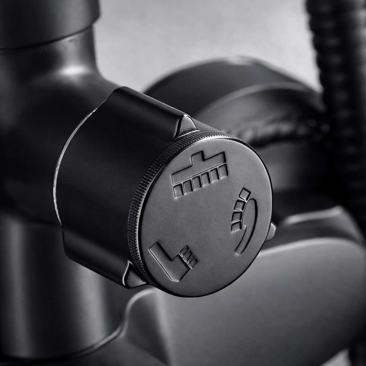 Colonne bain-douche noire – 4 fonctions, réglable 70–120 cm, laiton