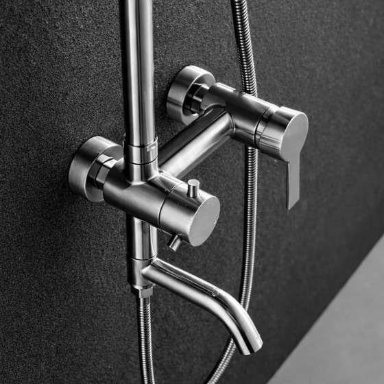 Colonne bain-douche Venise – Élégance moderne en nickel brossé