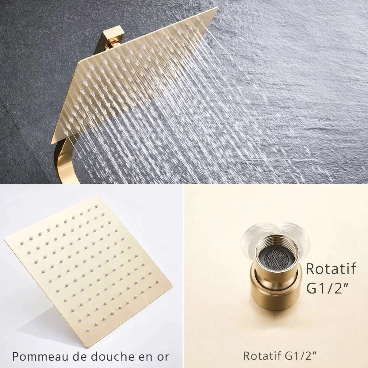 Colonne de Douche Dorée Dénia : Élégance, Confort et Qualité Premium