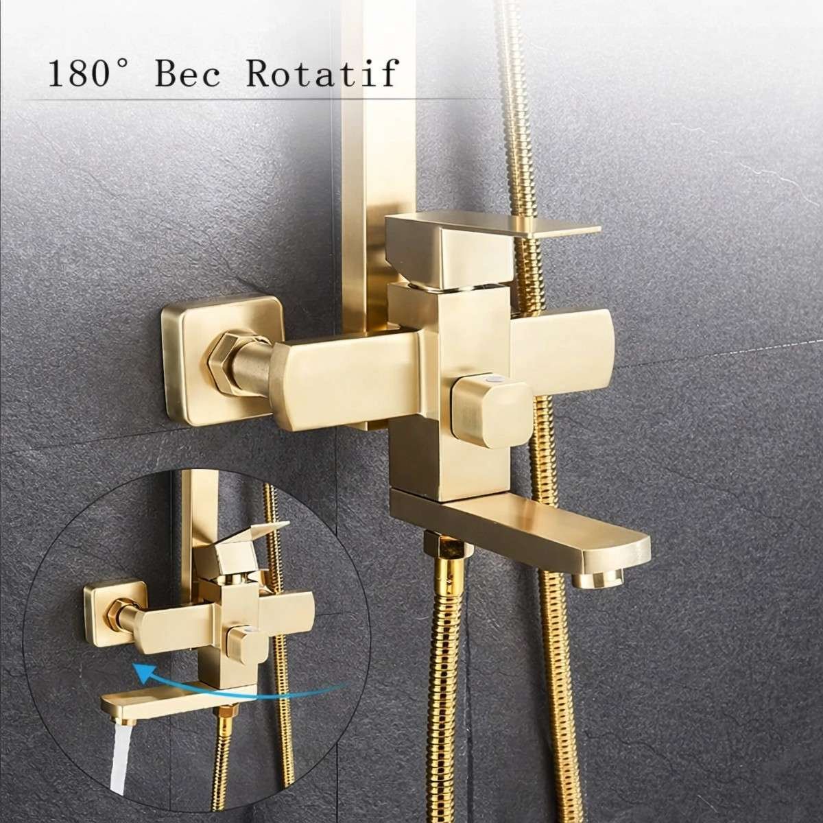 Colonne de Douche Dorée Dénia : Élégance, Confort et Qualité Premium