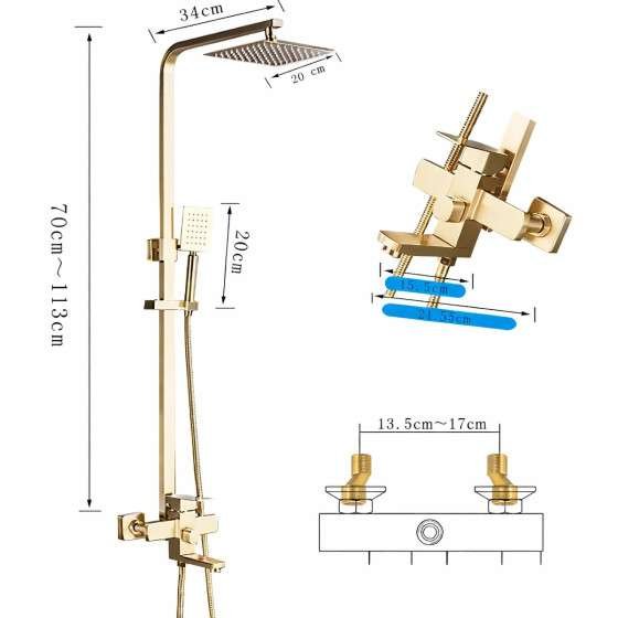 Colonne de Douche Dorée Dénia : Élégance, Confort et Qualité Premium