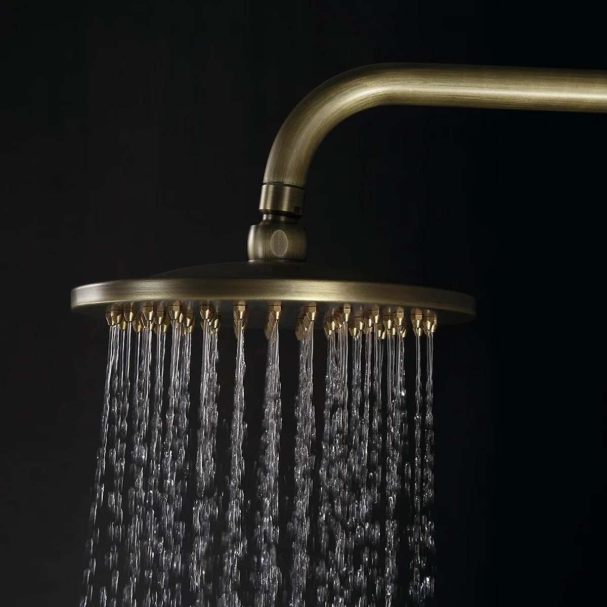 Colonne bain-douche bronze Luxem – Mélangeur mural, design antique