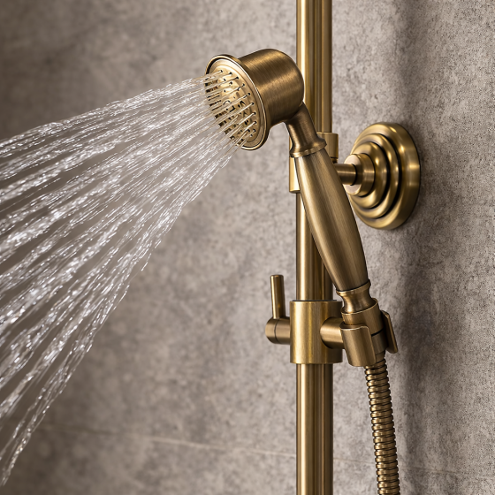 Colonne bain-douche bronze Plétor – Mélangeur réglable &  antique