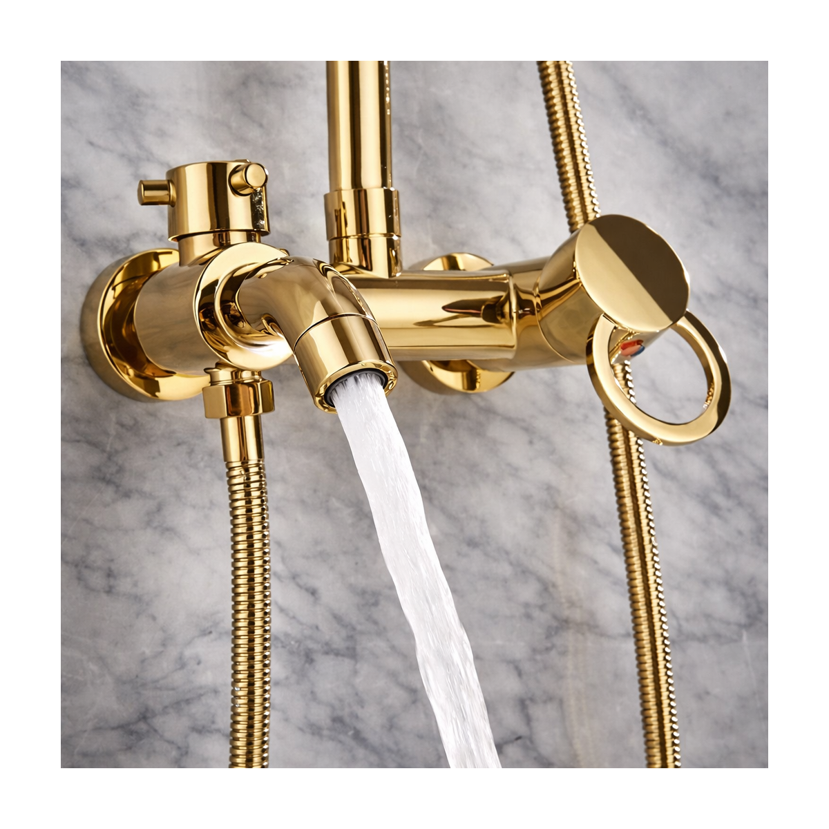 Colonne bain-douche dorée Astana – Design élégant & laiton durable