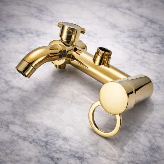 Colonne bain-douche dorée Astana – Design élégant & laiton durable