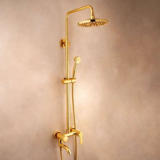 Colonne bain douche dorée 25cm, Bissau