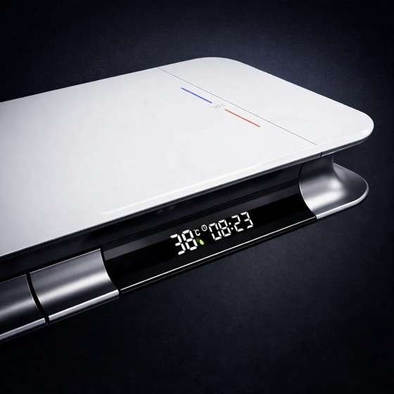 Colonne de douche LED thermostatique Zeus – Cascade, pluie & affichage