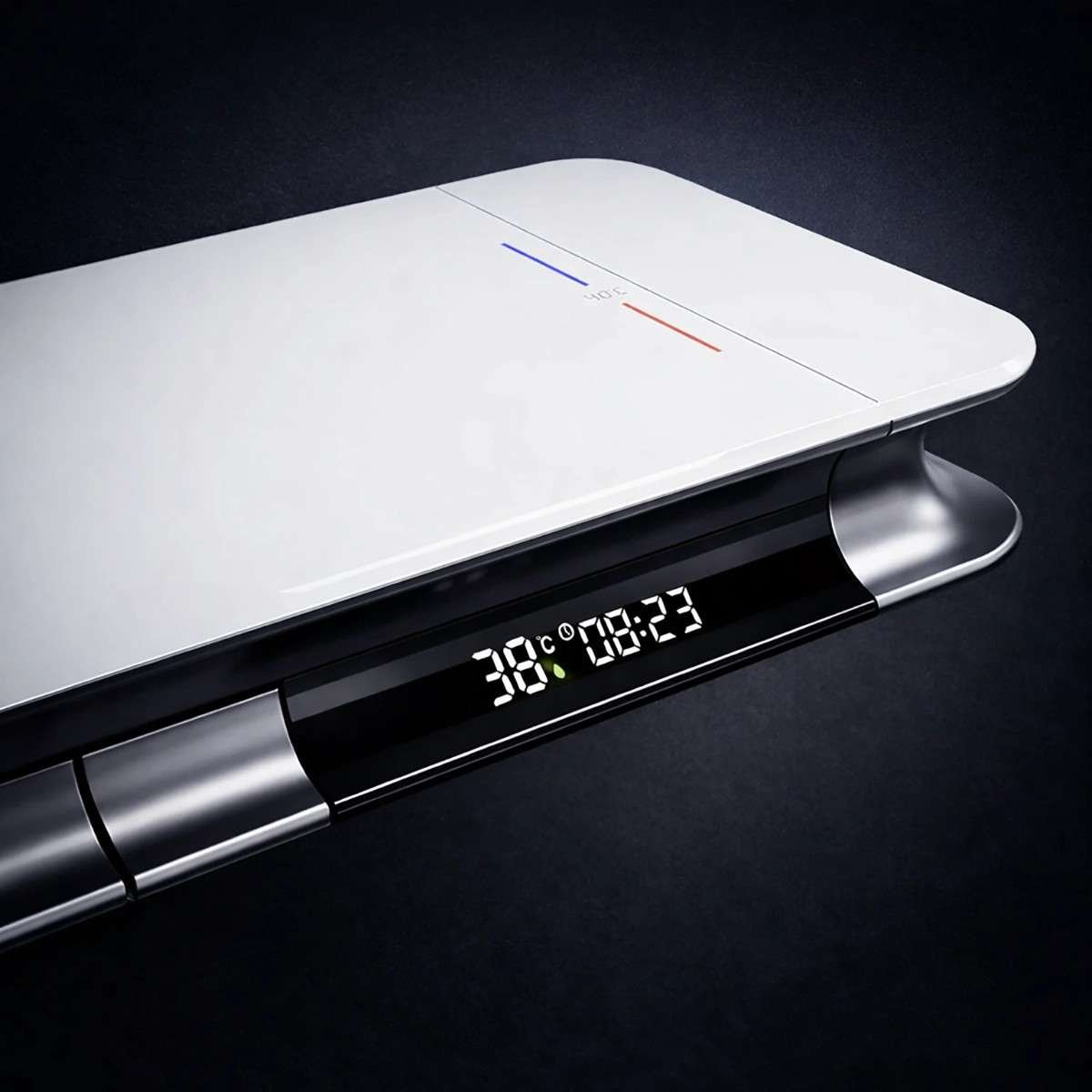 Colonne de douche LED thermostatique Zeus – Cascade, pluie & affichage