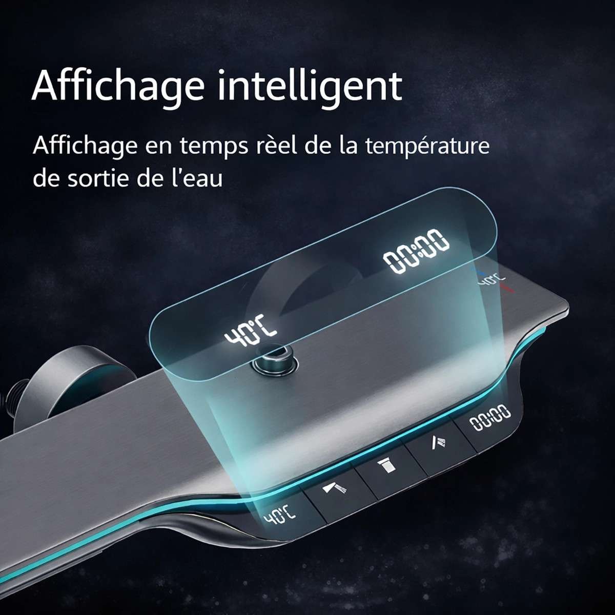 Colonne de douche LED thermostatique Victoria – Cascade