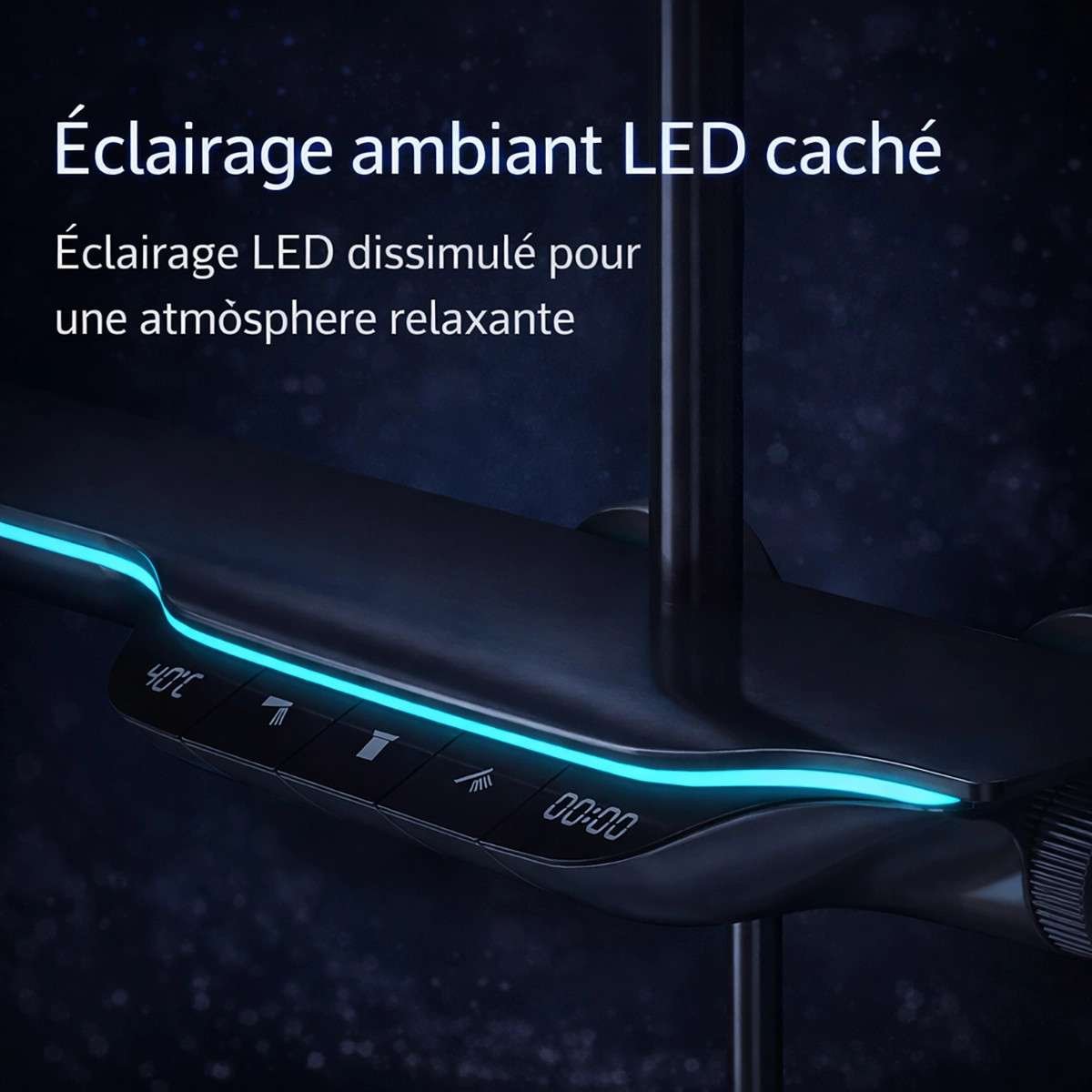 Colonne de douche LED thermostatique Victoria – Cascade