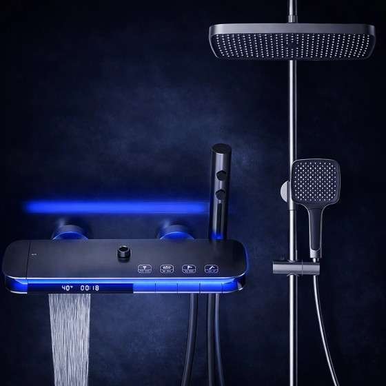 Colonne de douche LED Las Vegas – Technologie écologique & design gun