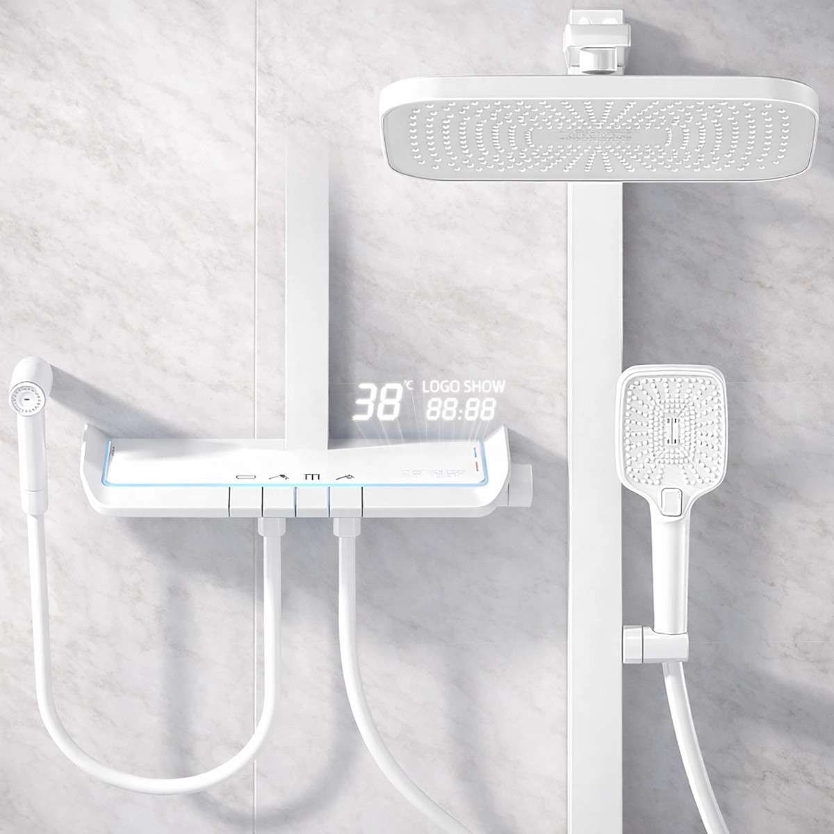 Colonne de douche LED Marquise – Technologie autonome & bien-être