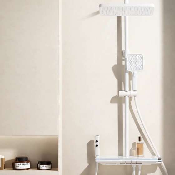 Colonne de douche LED thermostatique Vérone – 4 fonctions,