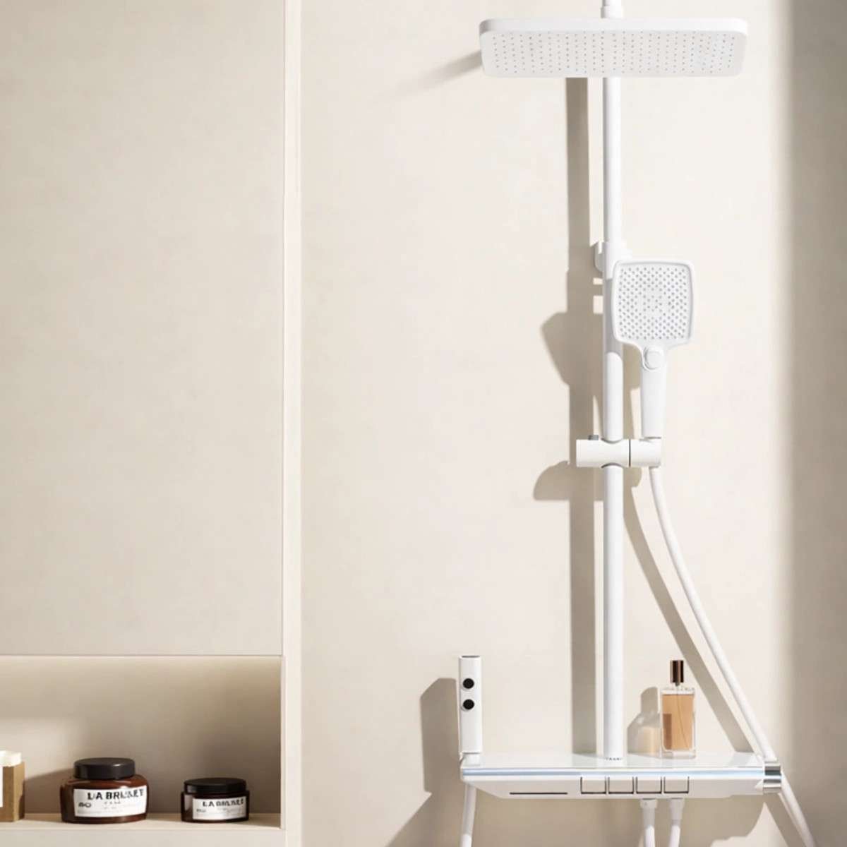 Colonne de douche LED thermostatique Vérone – 4 fonctions,