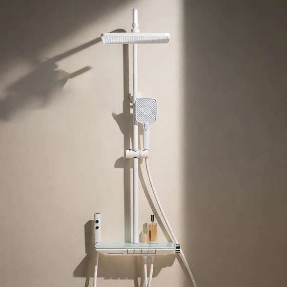 Colonne de douche LED thermostatique Vérone – 4 fonctions,