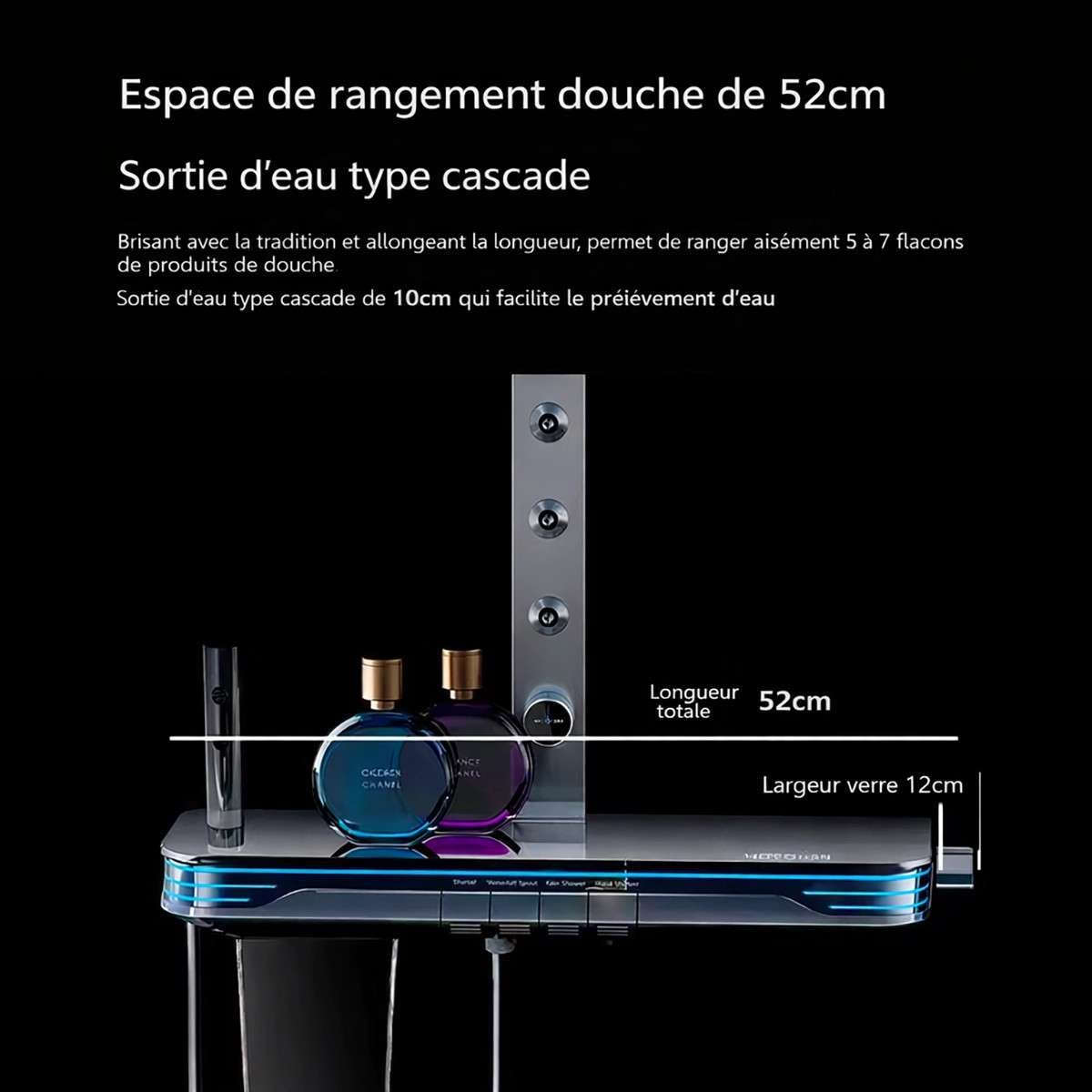 Colonne de douche digitale Rolexia – Luxe, massage & technologie