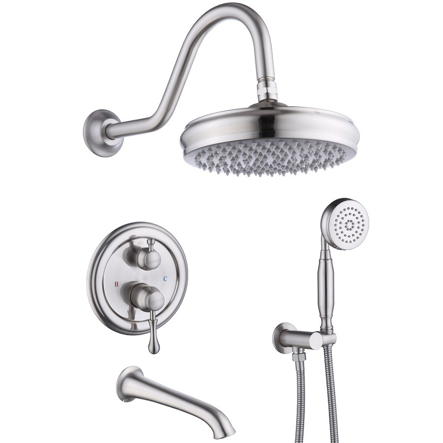 Composition mitigeur de douche encastrée murale chrome Ø25cm , Versailles - category_name - HDEC84410023 - shop_name