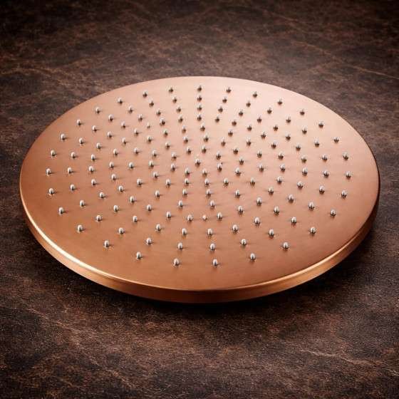 Système de douche encastré Rouen or rose – Tête Ø30 cm