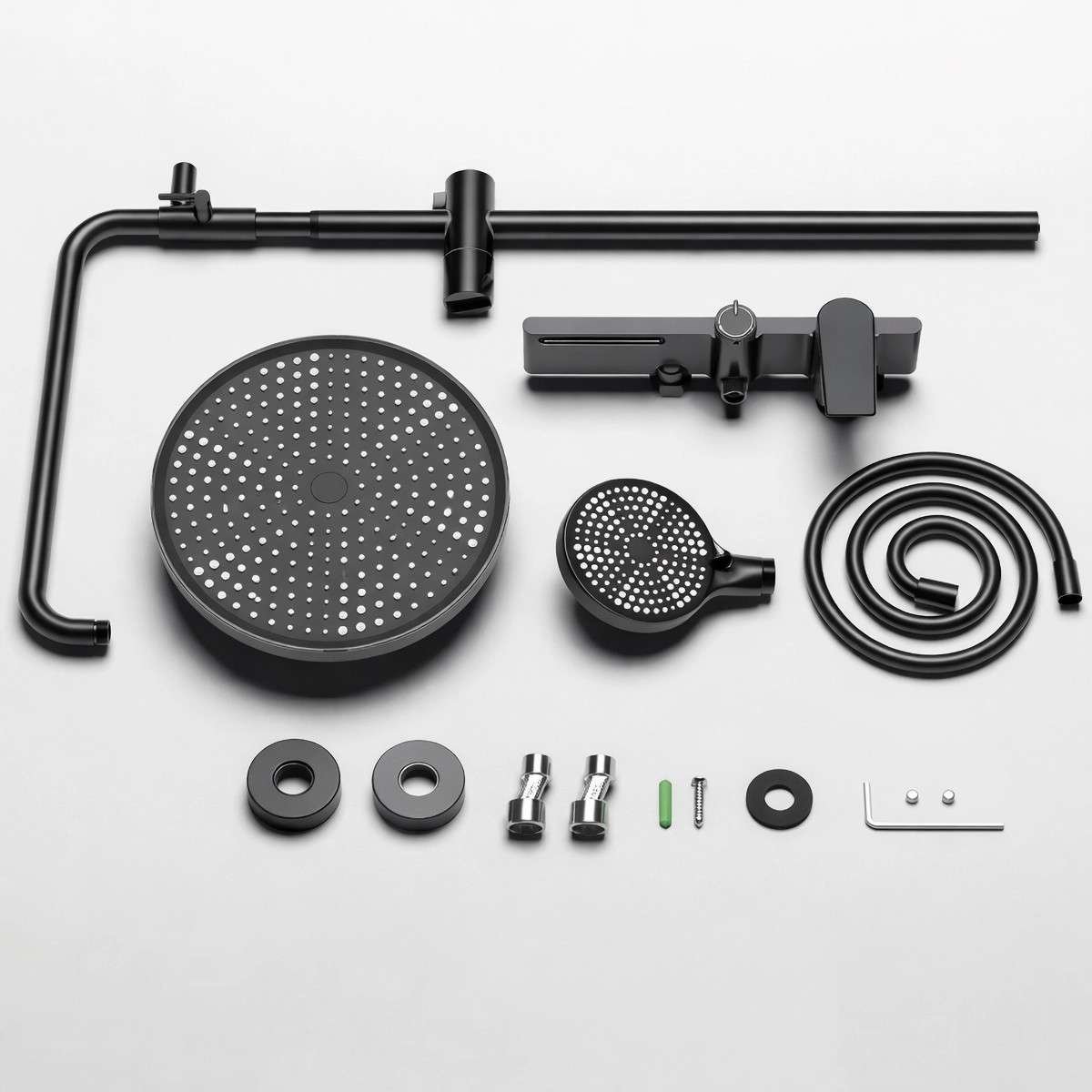 Colonne de douche Noche grise – Mitigeur 3 fonctions, design moderne