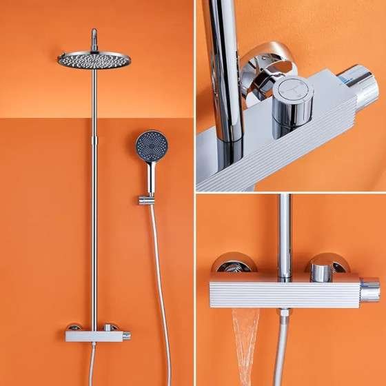 Colonne de douche chromée Atéa – Élégance moderne & confort quotidien
