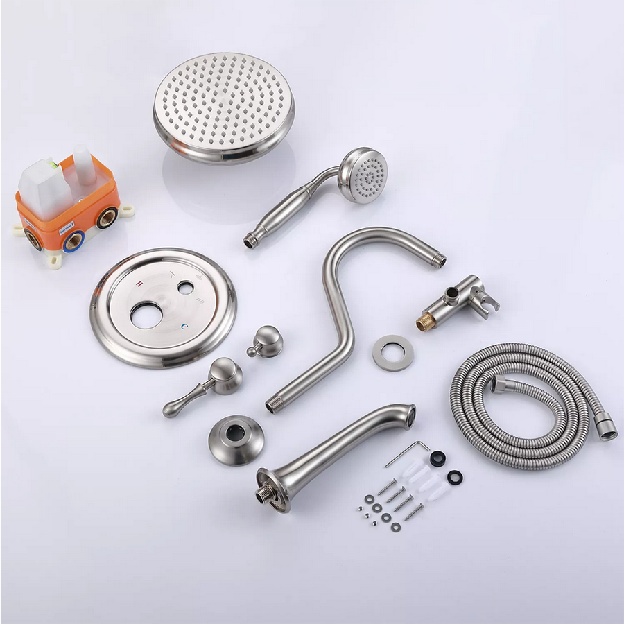 Composition mitigeur de douche encastrée murale chrome Ø25cm , Versailles - category_name - HDEC84410023 - shop_name