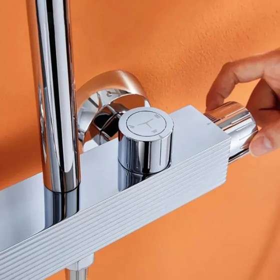 Colonne de douche chromée Atéa – Élégance moderne & confort quotidien