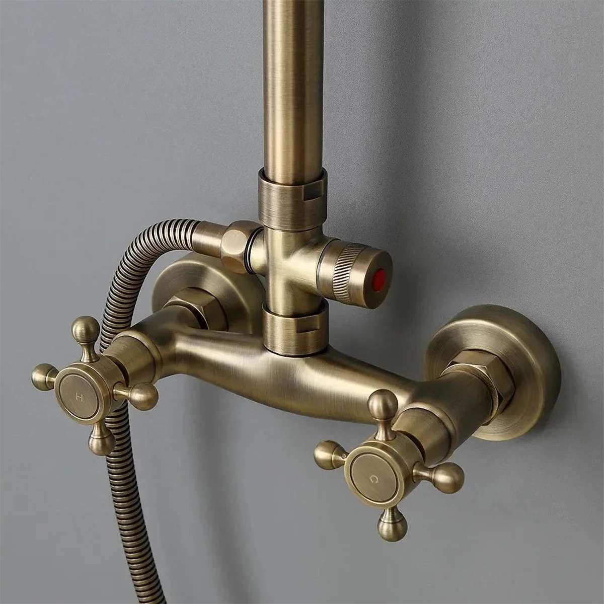 Colonne de douche bronze antique Zagor – Mélangeur vintage