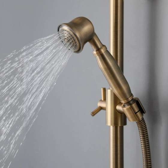 Colonne de douche bronze antique Zagor – Mélangeur vintage