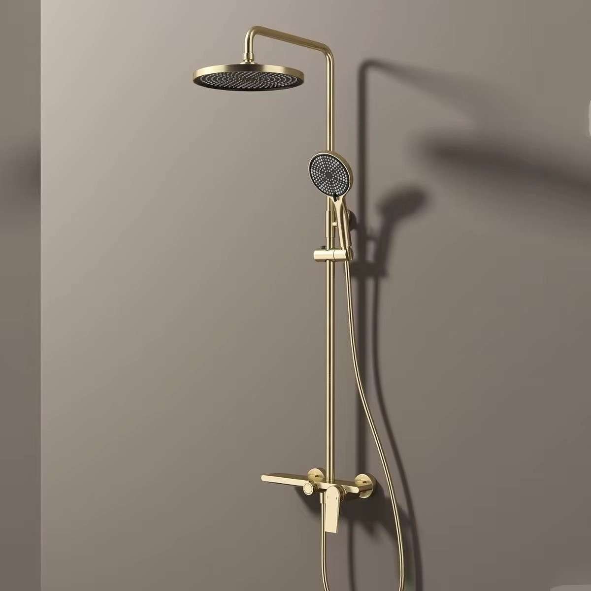Colonne de douche Valencia dorée – Mitigeur 3 jets ajustable