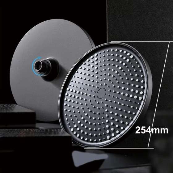 Colonne de douche Divine noire – Design 3 jets, hauteur réglable