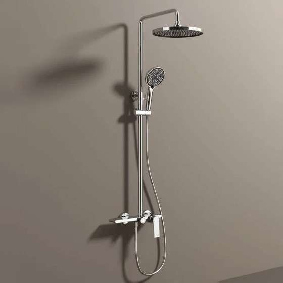 Colonne de douche chrome murale, Breeze