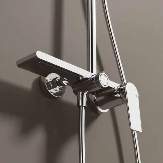Colonne de douche Breeze chromée – Mitigeur 3 fonctions réglable