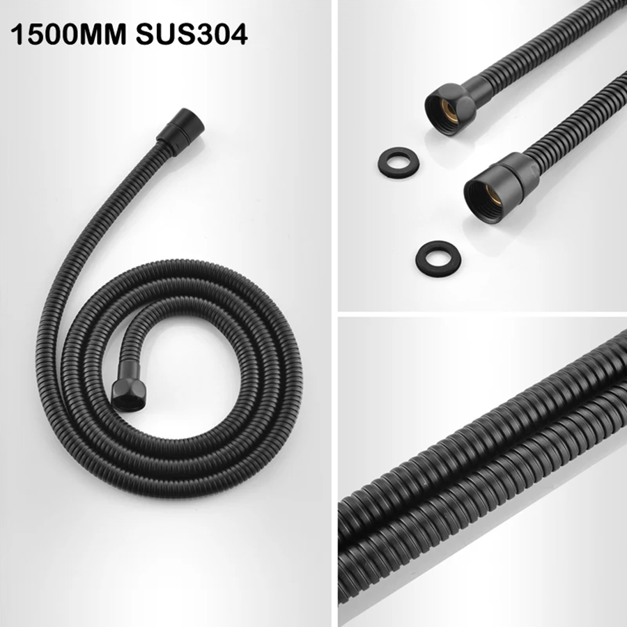 Ciel de pluie led thermostatique hydro massant noir, Lisbonne - category_name - CDP540021HM21 - shop_name