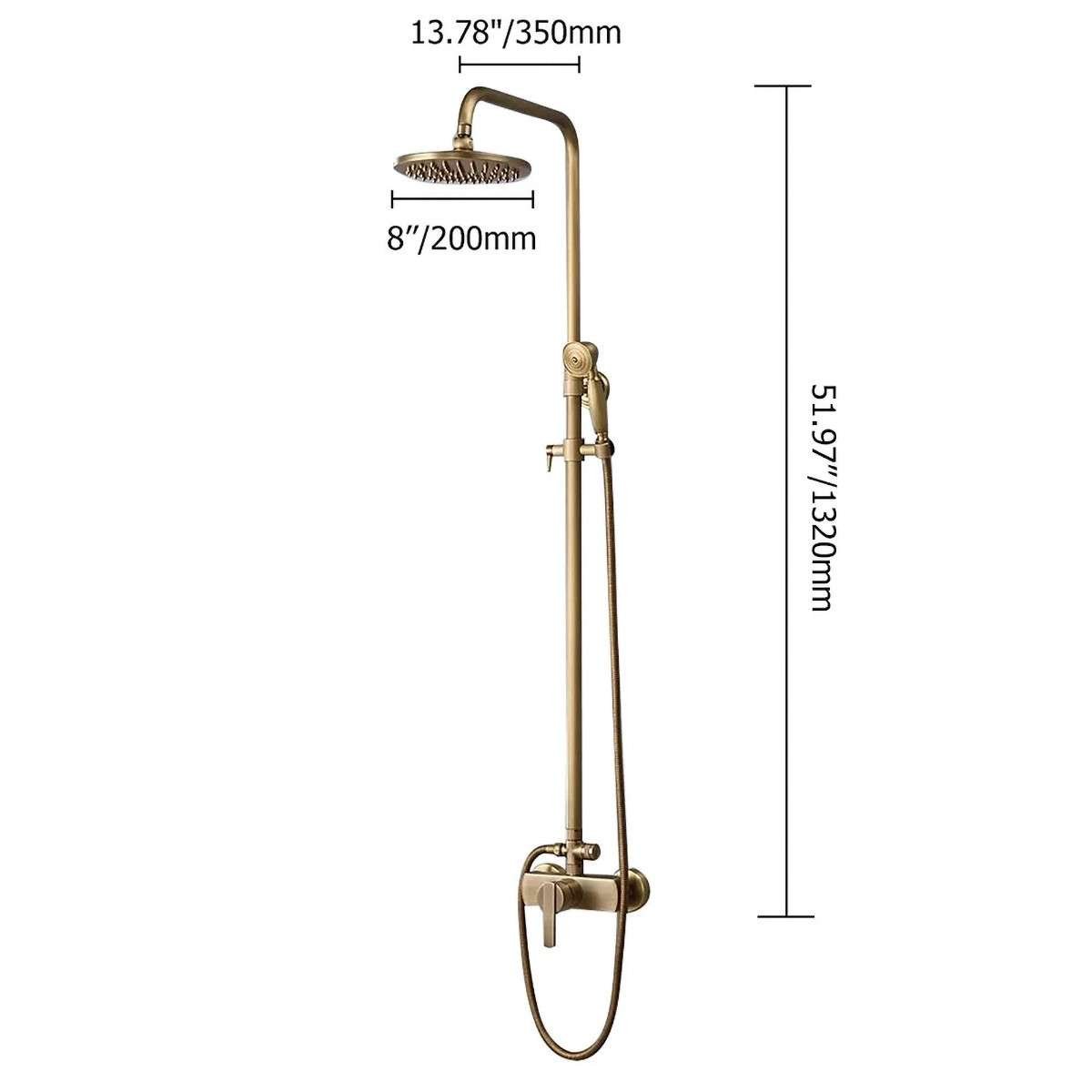 Colonne bain-douche noire thermostatique Blanca 20×30