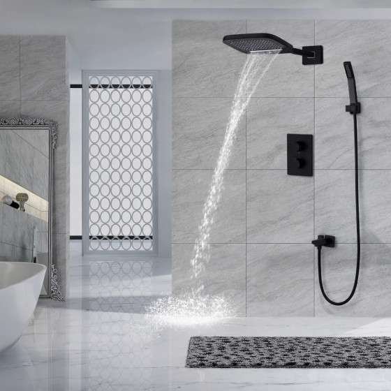 Douche encastrée thermostatique Eres – air injection, triple fonction