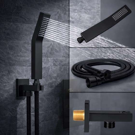 Mitigeur de douche encastré Chantilly noir – Air injection