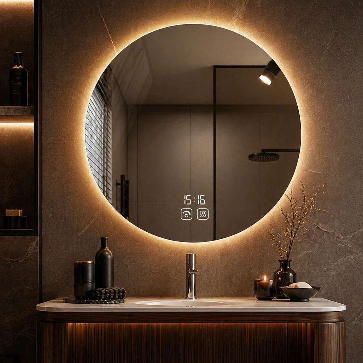 Miroir LED Salle de Bain | Éclairage réglable & Antibuée