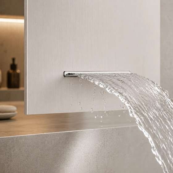 Panneau de douche hydromassant LED Narko gris