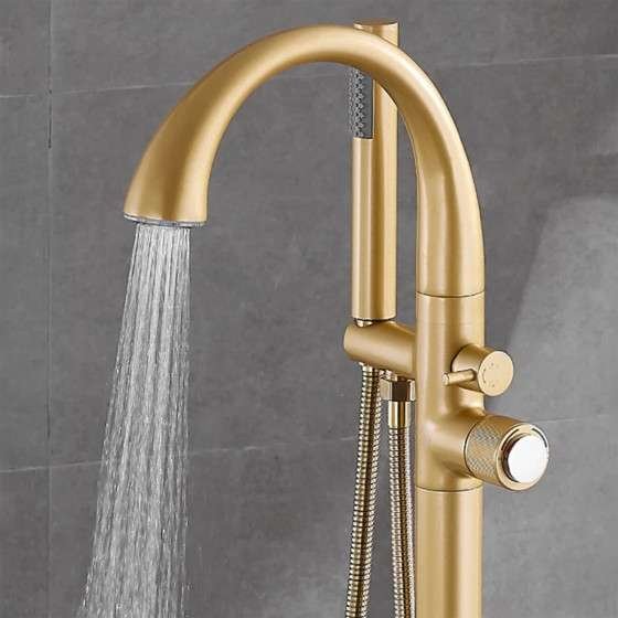 Mitigeur baignoire au sol LED Deep bronze | Design innovant