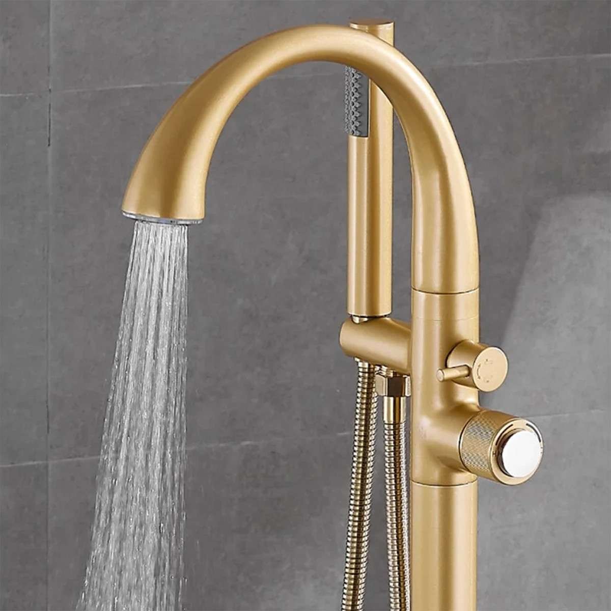 Mitigeur baignoire au sol LED Deep bronze | Design innovant