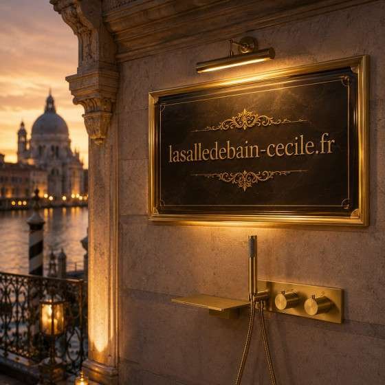 Mitigeur bain mural thermostatique Léno doré brossé