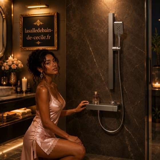 Mitigeur bain-douche Talius noir – Design moderne et 4 fonctions